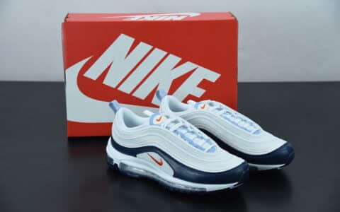 耐克 Nike Air Max 97 系列白蓝子弹气垫运动跑鞋纯原版本 货号：DM2824-100