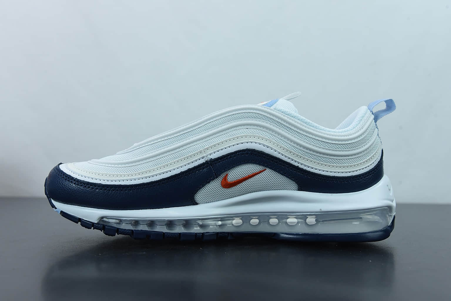 耐克 Nike Air Max 97 系列白蓝子弹气垫运动跑鞋纯原版本 货号：DM2824-100