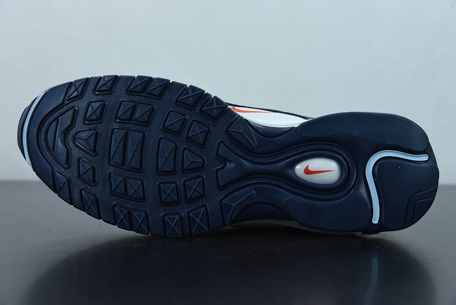 耐克 Nike Air Max 97 系列白蓝子弹气垫运动跑鞋纯原版本 货号：DM2824-100