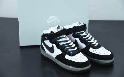 耐克 Nike Slam Jam x NIke Air Force 1'07 Mid黑白熊猫中帮生胶板鞋纯原版本 货号：BC9825-101