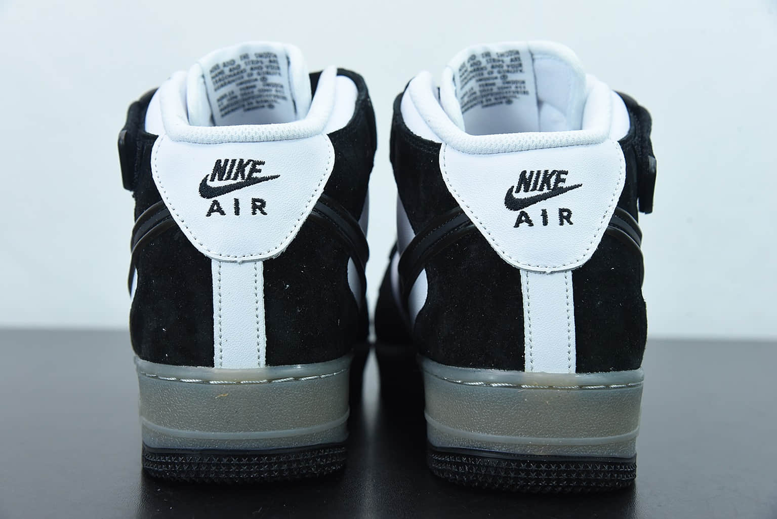 耐克 Nike Slam Jam x NIke Air Force 1'07 Mid黑白熊猫中帮生胶板鞋纯原版本 货号：BC9825-101