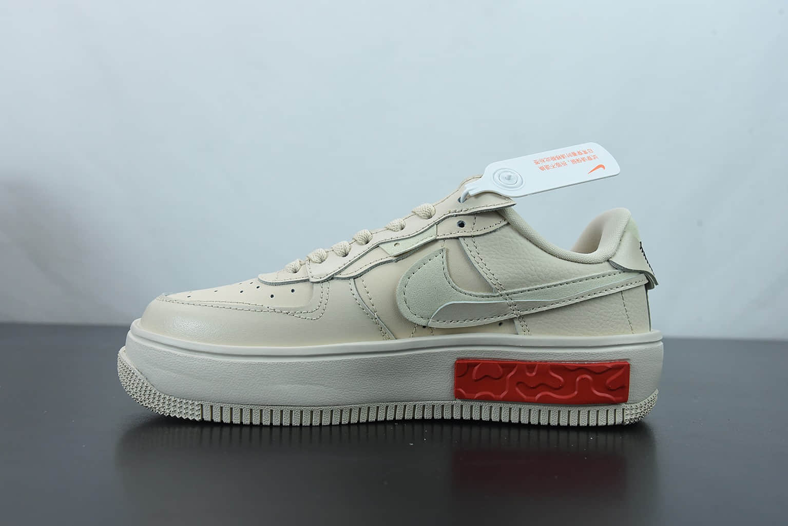 耐克Nike Air Force 1 Fontanka 全新时尚风米黄色空军一号低帮休闲板鞋纯原版本 货号：DA7024-200