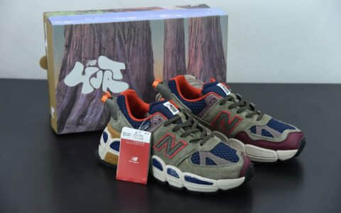 新百伦Salehe Bembury x New Balance  Yurt 军绿蓝联名复古休闲跑步鞋纯原版本 货号：MS574YSB