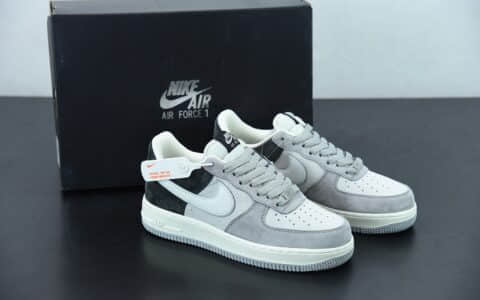 耐克 Nike Air Force 1 Low 白灰拼接麂皮配色空军一号低帮休闲板鞋纯原版本 货号：DW0831-896