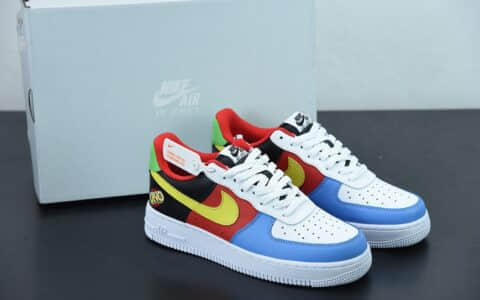 耐克 Nike Air Force 1'07 Low 黑红蓝空军一号低帮休闲板鞋纯原版本 货号： DC8887-100