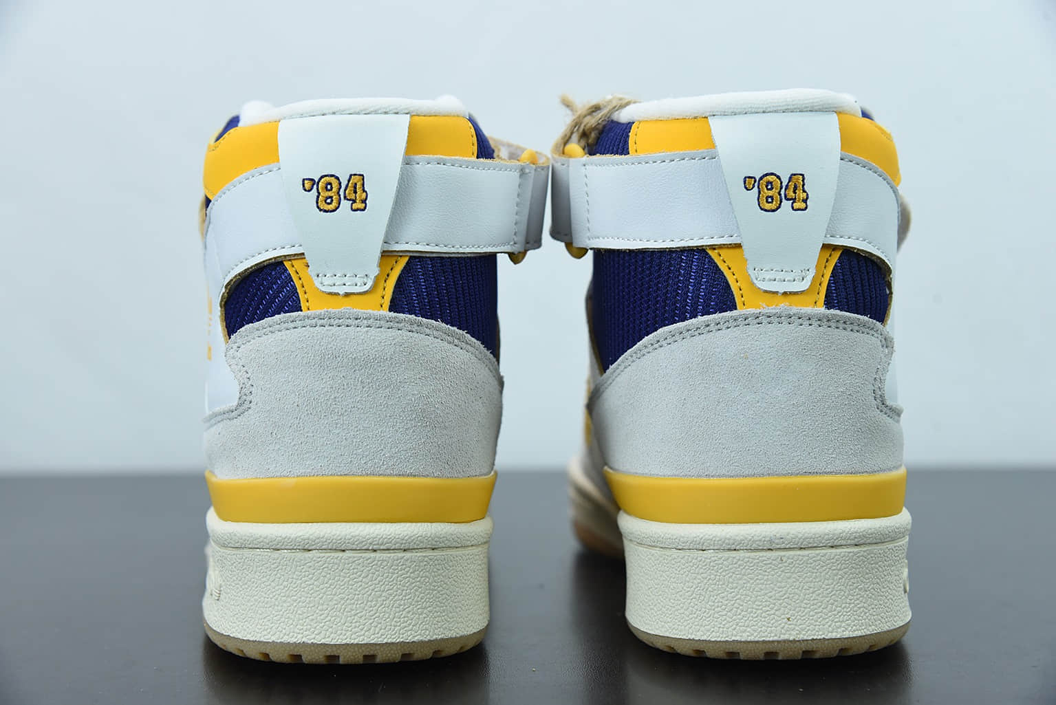 阿迪达斯 Adidas Originals Forum 84 High “Champions” 紫金湖人魔术贴高帮复古系带百搭休闲运动板鞋纯原版本 货号：GX9054