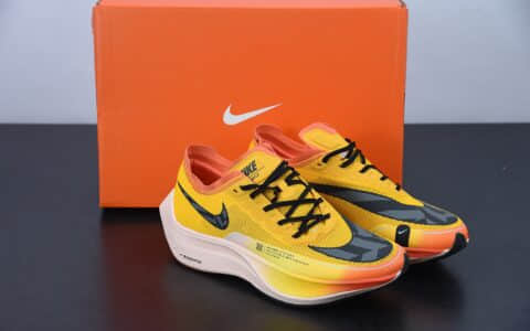 耐克 Nike ZoomX Vaporfly NEXT％ 2 太阳黄马拉松针织面透气运动跑鞋纯原版本 货号：DO2408-739