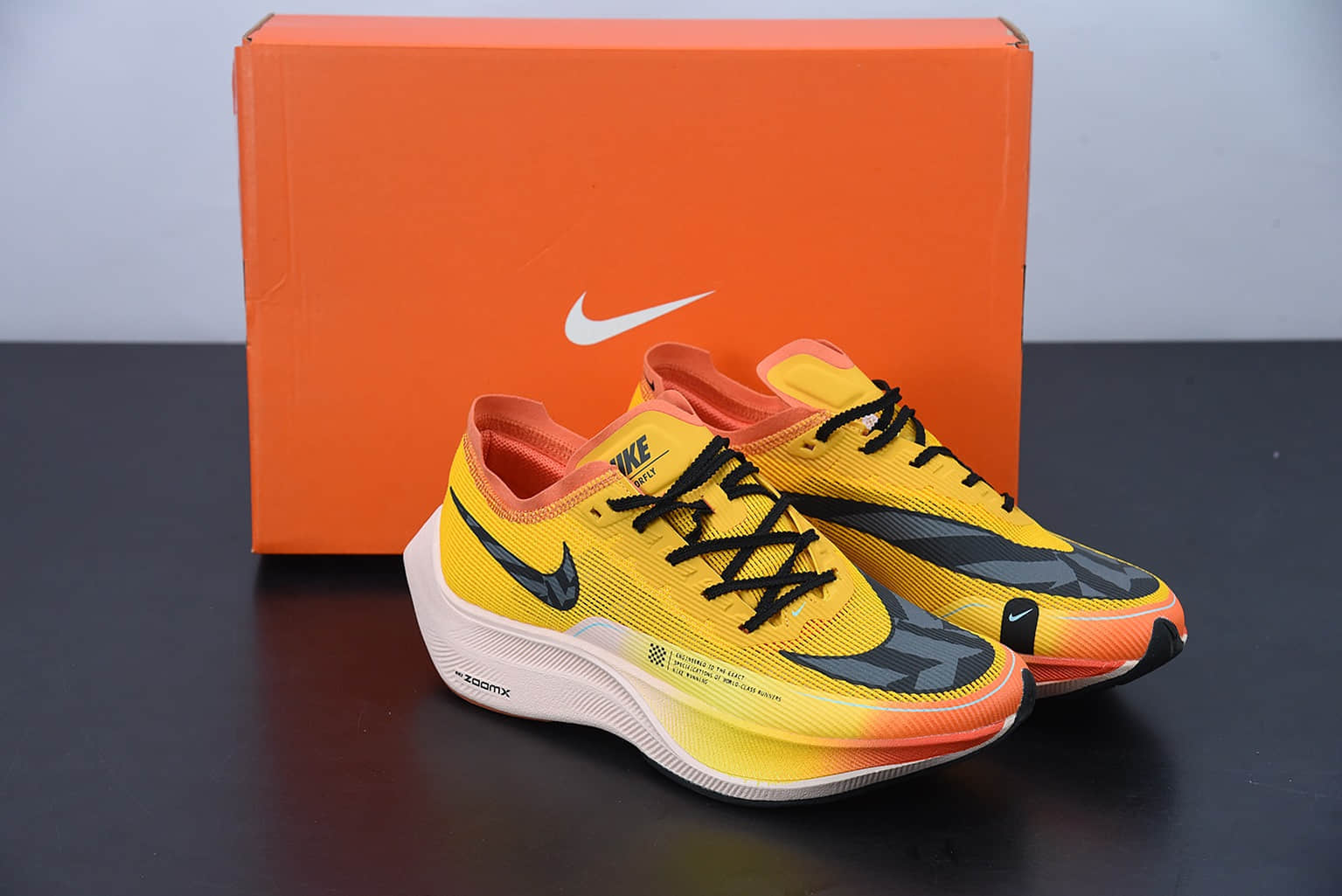 耐克 Nike ZoomX Vaporfly NEXT％ 2 太阳黄马拉松针织面透气运动跑鞋纯原版本 货号：DO2408-739