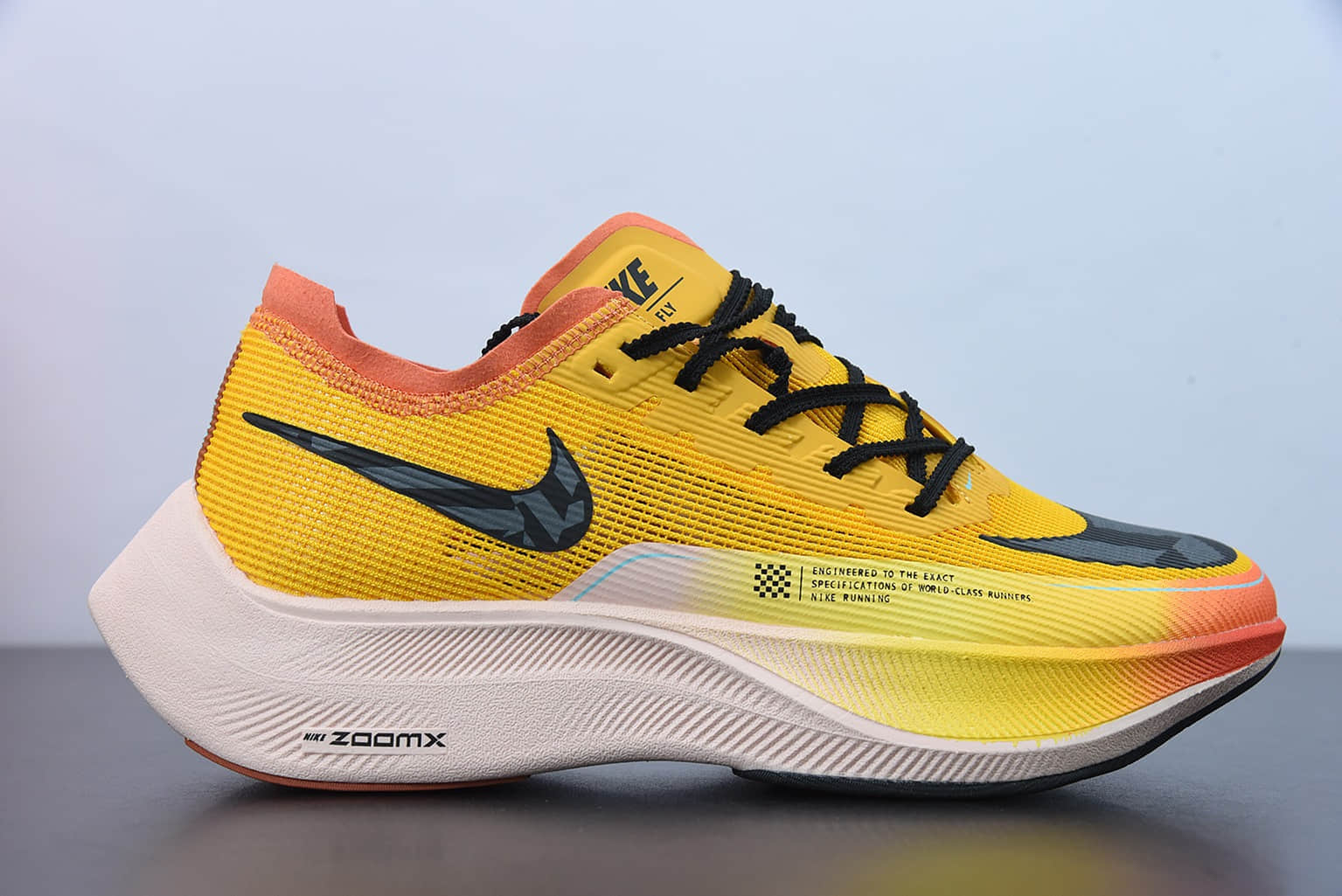 耐克 Nike ZoomX Vaporfly NEXT％ 2 太阳黄马拉松针织面透气运动跑鞋纯原版本 货号：DO2408-739