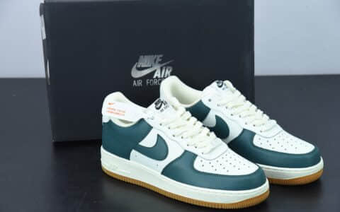 耐克 Nike Air Force 1 ’07 米白墨绿空军一号低帮百搭休闲运动板鞋纯原版本 货号：AQ2312-306