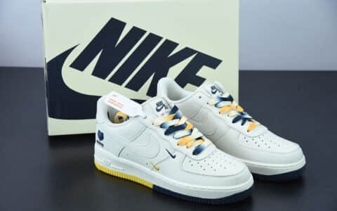 耐克 Nike AF 1'07 Low Su19 米蓝黄 孟菲斯灰熊队城市限定低帮空军一号休闲板鞋纯原版本 货号：TN2569-307