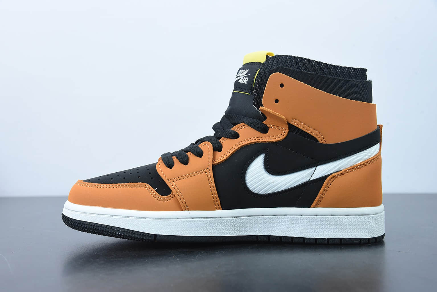 乔丹Air Jordan 1 High Zoom AJ1 乔1黑小麦色高帮休闲板鞋纯原版本 货号：CT0978-002