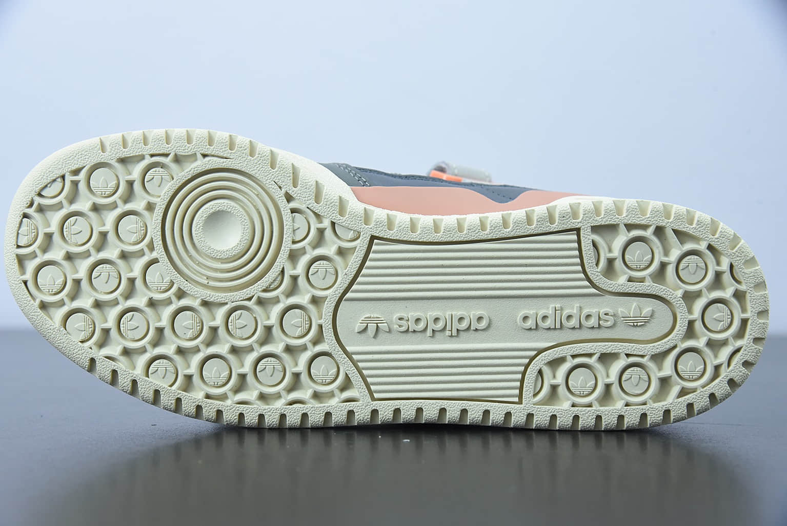 阿迪达斯 Adidas originals Forum 84 Low Concrete“混凝土”灰橙罗马系列魔术贴低帮复古系带百搭休闲运动板鞋纯原版本 货号：GX4576