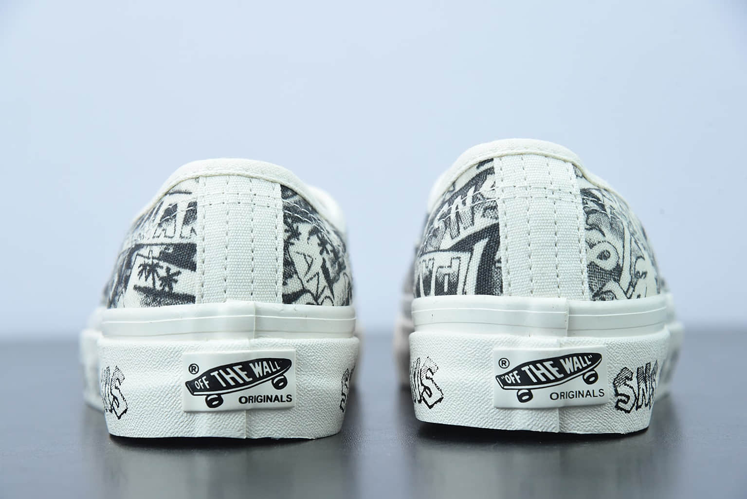 万斯 VANS SNS x Vans Authentic 联名合作款黑白涂鸦低帮休闲板鞋纯原版本 货号：VN0A4BV9676