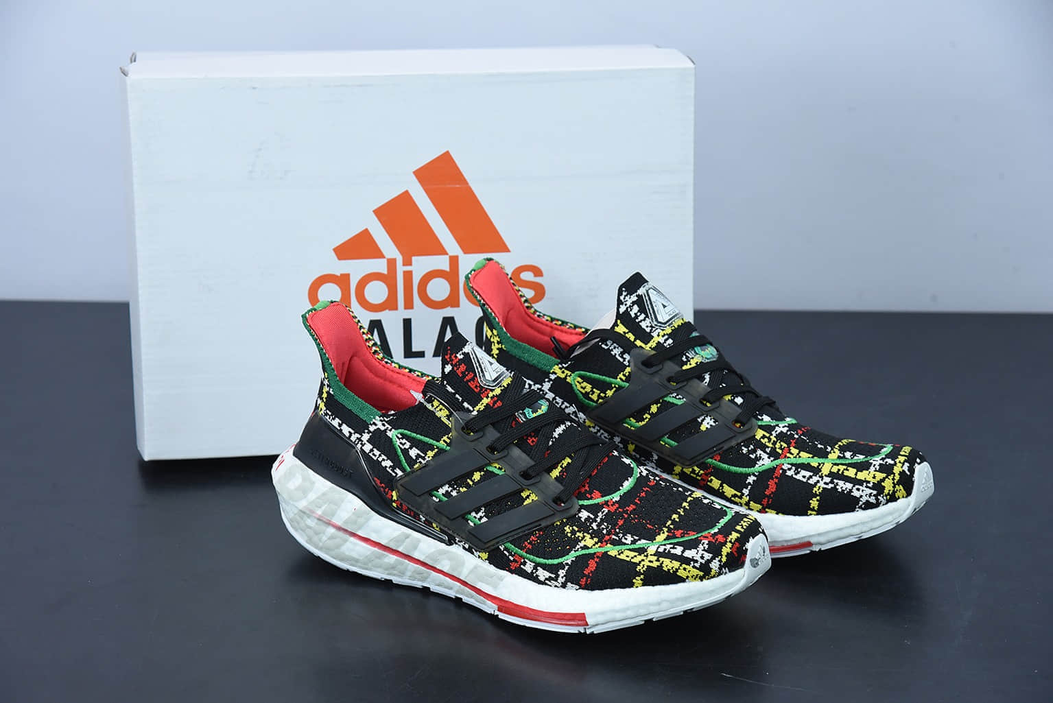 阿迪达斯 Adidas Palace x Ad Ultra Boost 2021 Y3联名款针织黑彩新款7.0厚底爆米花跑鞋纯原版本 货号： GY5555