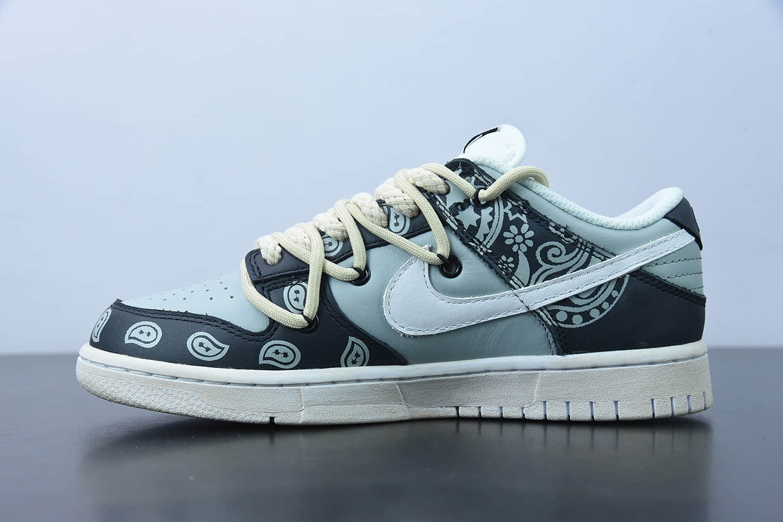 耐克 Nike Dunk Low Retro Vibe风做旧解构鞋带烟灰色低帮运动休闲板鞋纯原版本 货号：DD1503-109