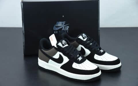 耐克 Nike Air Force 1'07 Low摩卡黑拼接空军一号低帮休闲板鞋纯原版本 货号：YG5063-203