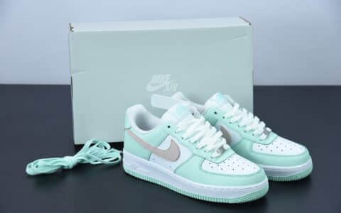 耐克Nike Air Force 1 Low 空军一号白绿灰色薄荷绿色嫩巴黎环保主义系列低帮百搭休闲运动板鞋纯原版本 货号：AA1726-111