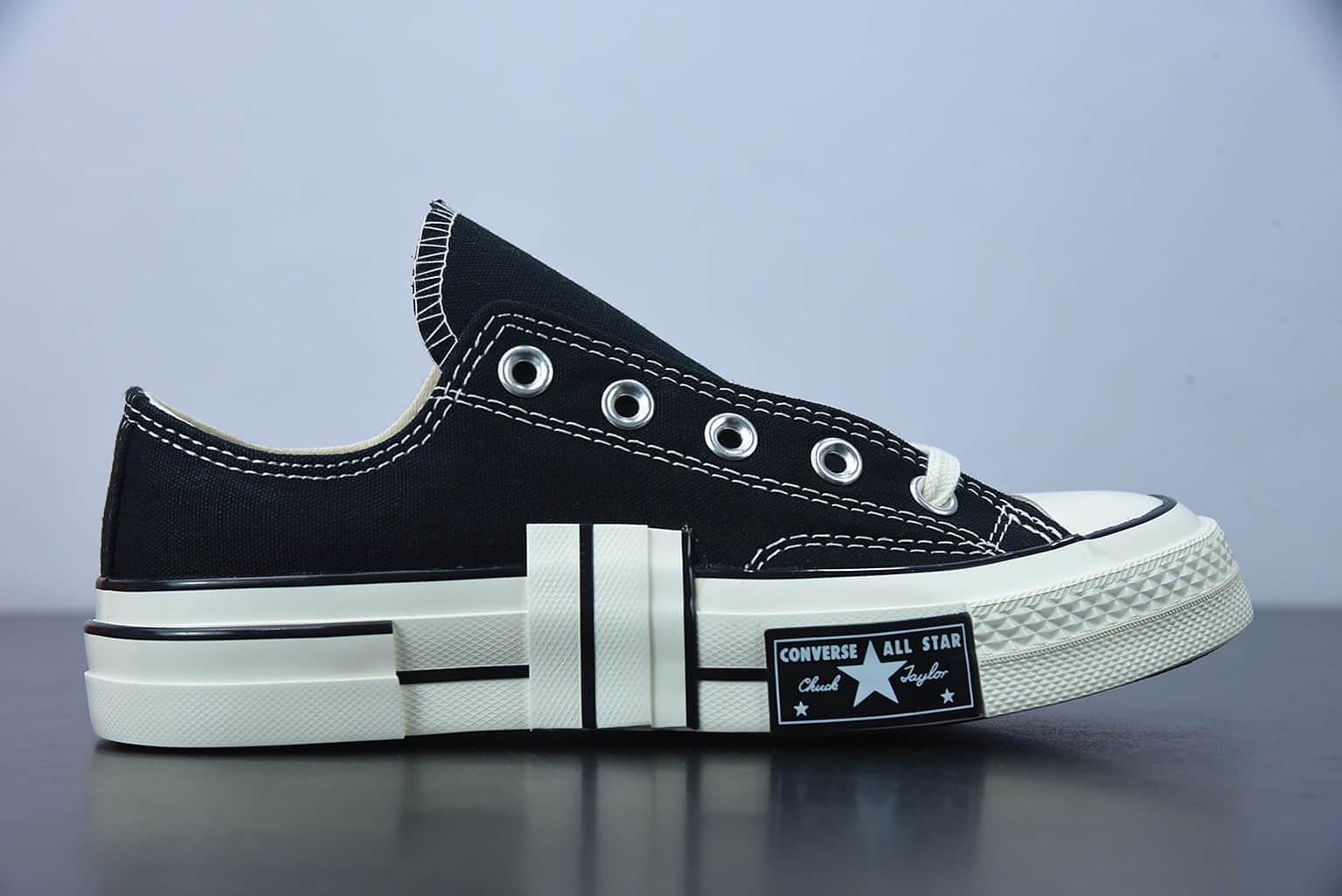 匡威 Converse 1970s x Rubber Patchwork 最新橡胶解构系列黑色低帮板鞋纯原版本 货号：AO2115C