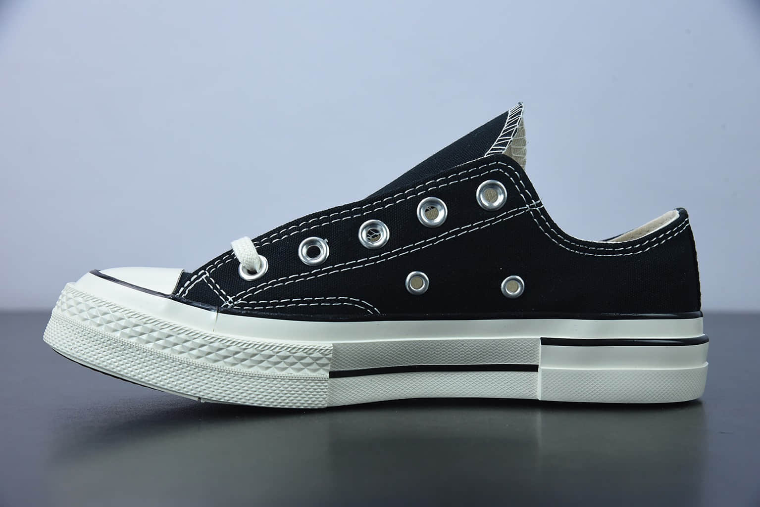 匡威 Converse 1970s x Rubber Patchwork 最新橡胶解构系列黑色低帮板鞋纯原版本 货号：AO2115C