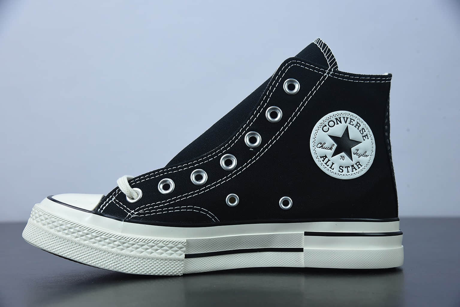 匡威 Converse 1970s x Rubber Patchwork 最新橡胶解构系列高帮黑色板鞋纯原版本 货号： AO2113C