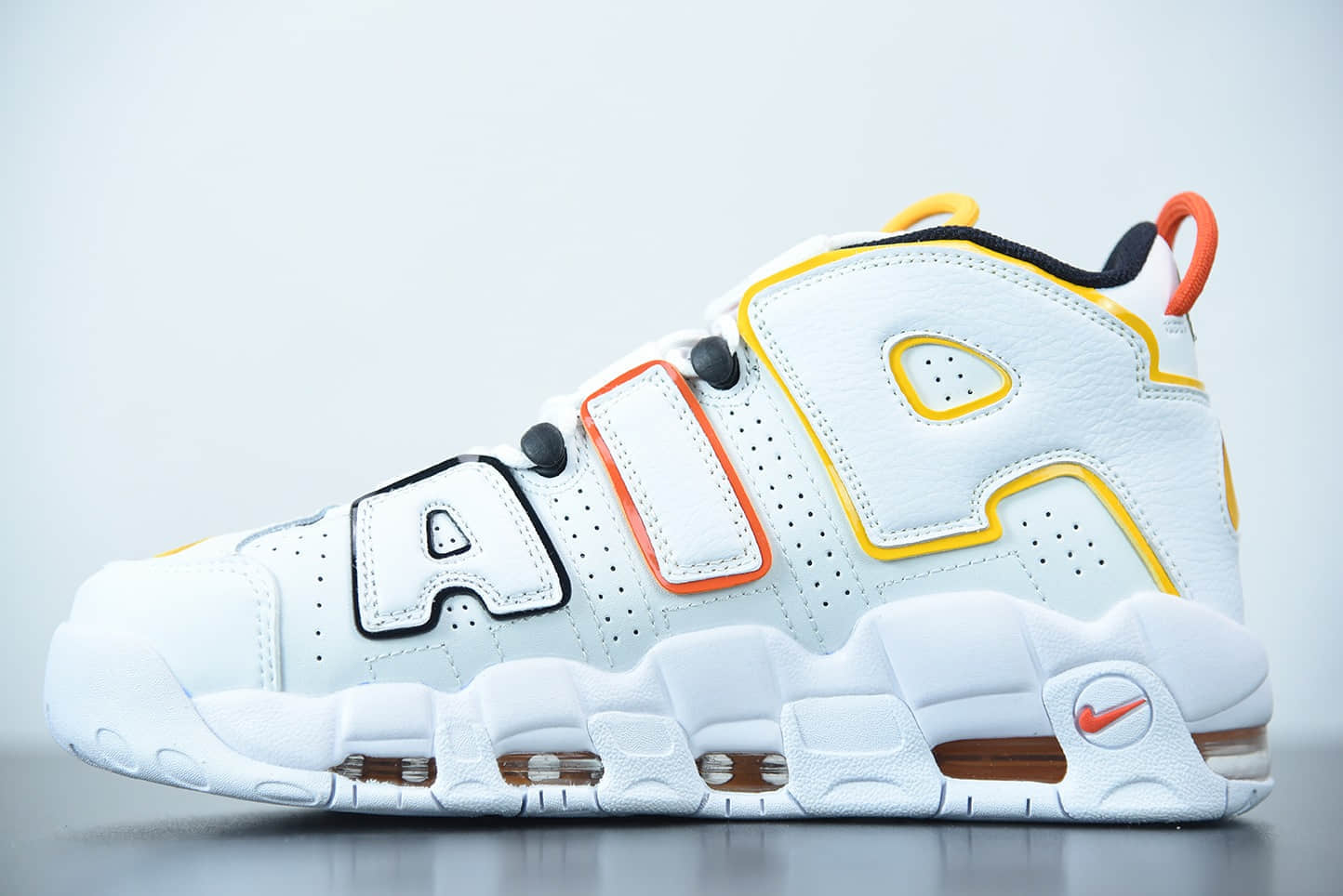 耐克 Nike Wmns Air More Uptempo “Rayguns” 外星人白蓝黄大Air皮蓬篮球鞋纯原版本 货号：DD9223-100