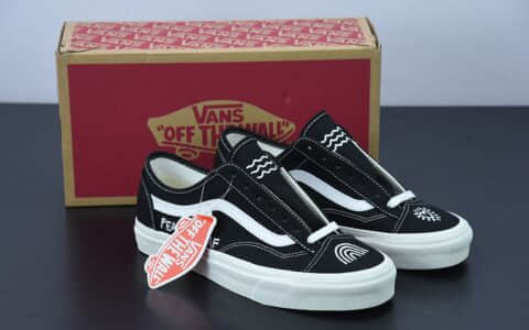 万斯 Vans Old Skool Tapered 权志龙经典黑白小头低帮休闲板鞋纯原版本 货号：VN0A54F41KP