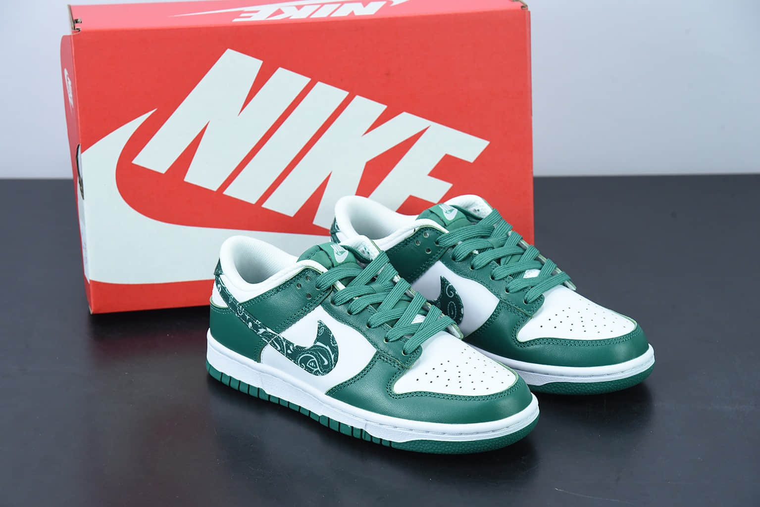 耐克 Nike Dunk Low  Green Paisley 白绿腰果花低帮运动休闲板鞋纯原版本 货号：DH4401-102