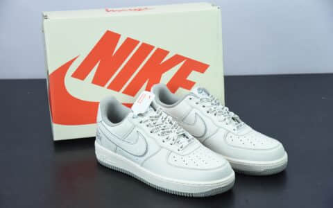 耐克 Nike Stussy x Nike AF 1 Low 斯图西联名米灰反光空军一号低帮休闲板鞋纯原版本 货号：UN1815-802