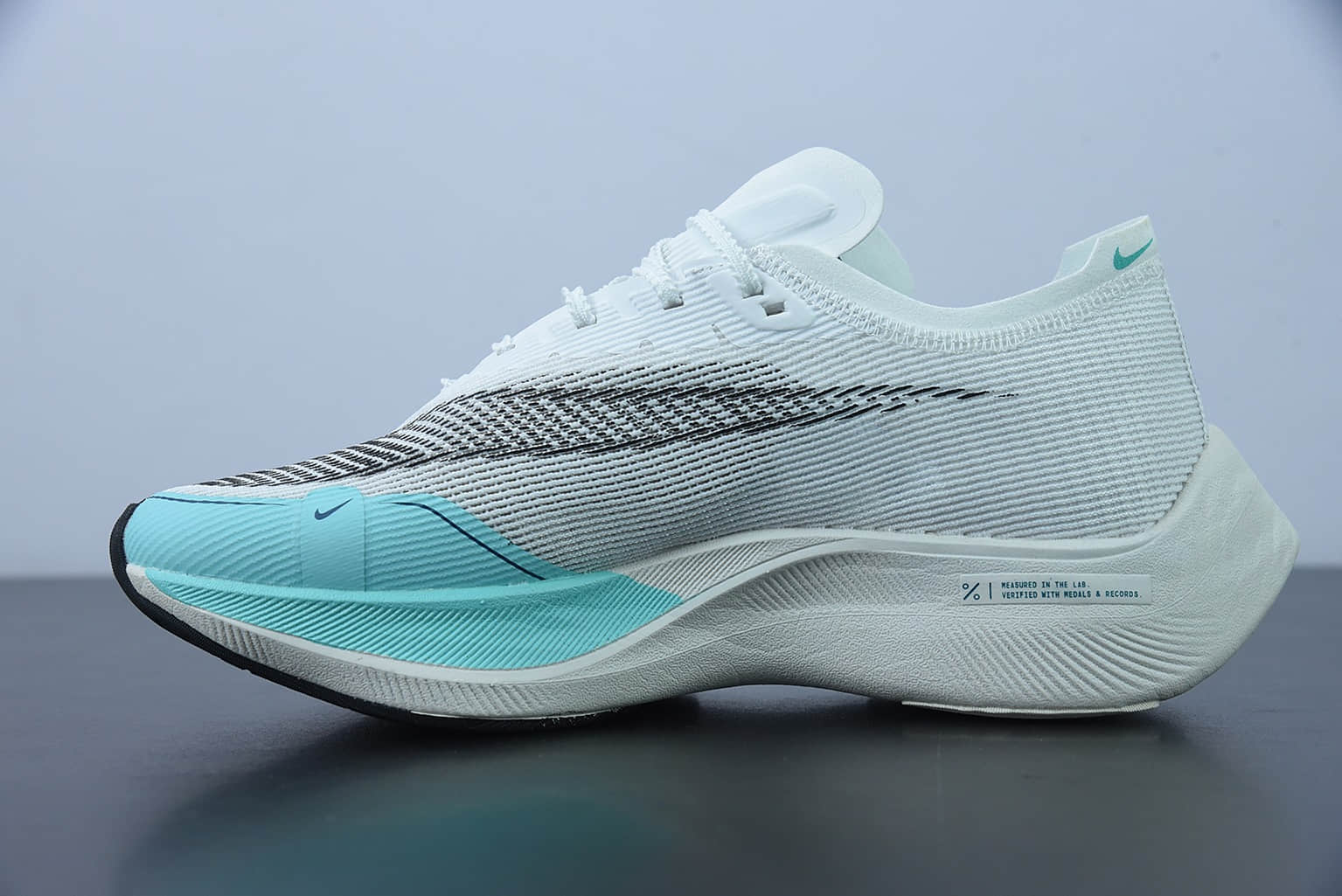 耐克 Nike ZoomX Vaporfly Next% 马拉松二代白蓝跑步鞋纯原版本 货号：CU4123-101