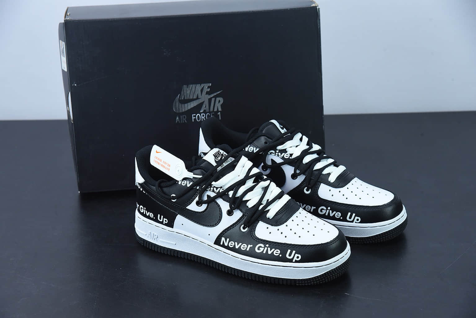 耐克 Nike Off-White™x Nike Air Force 1'07 LowBlackWhite空军一号“OW黑白熊猫登山绑绳”低帮经典百搭休闲运动板鞋纯原版本 货号：CV1724-104