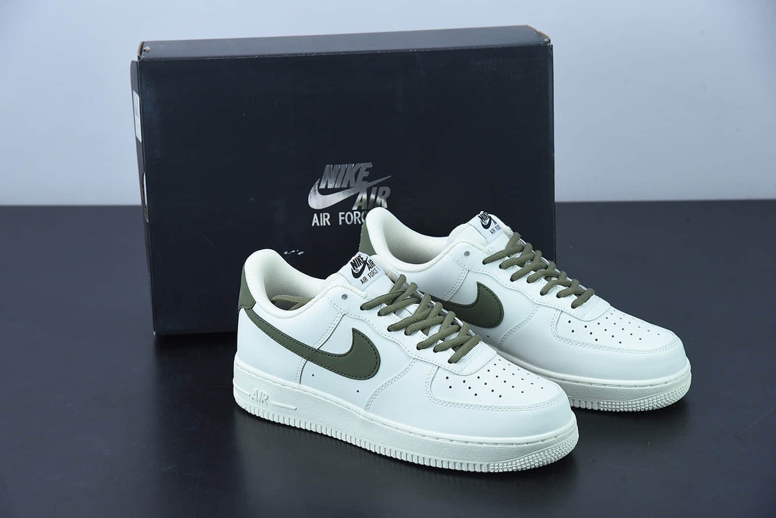 耐克 Nike Air Force 1 Low 空军一号米白绿配色低帮百搭休闲运动板鞋纯原版本 货号：CQ5059-110