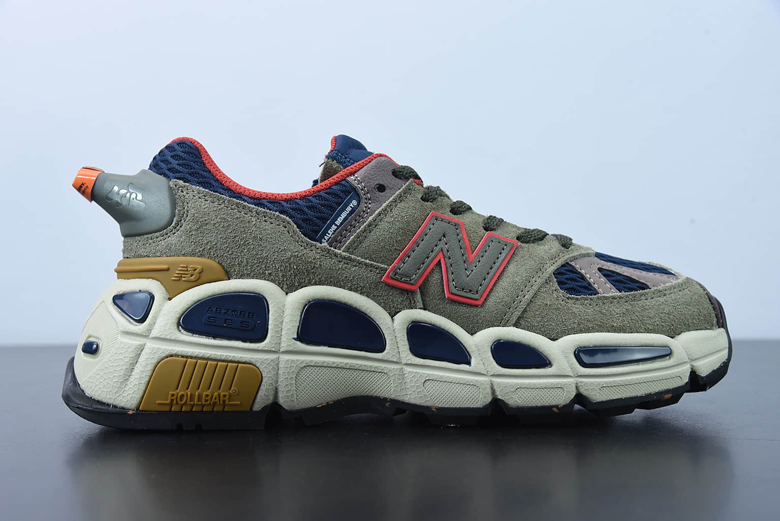 新百伦Salehe Bembury x NB 574Yurt系列橄榄绿海军蓝红低帮经典复古休闲运动慢跑鞋纯原版本 货号：MS574YSB