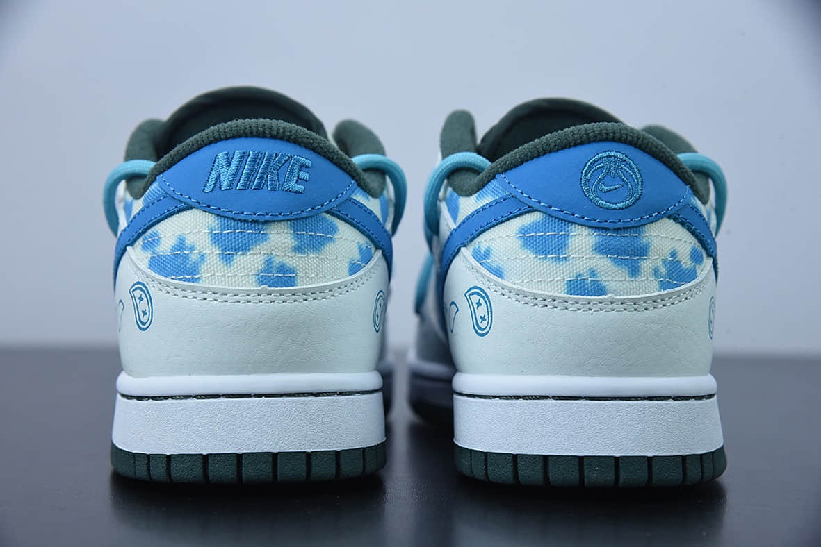 耐克 Nike SB DUNK LOW “Retro”解构闪电风蓝腰果花低帮休闲板鞋纯原版本 货号：DH0957-100