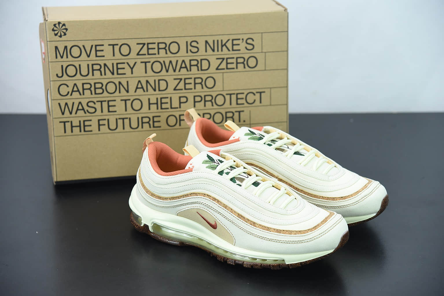 耐克 Nike Air Max 97 Plant Cork Pack 米白刺绣软木塞气垫跑鞋纯原版本 货号：DC3986-100