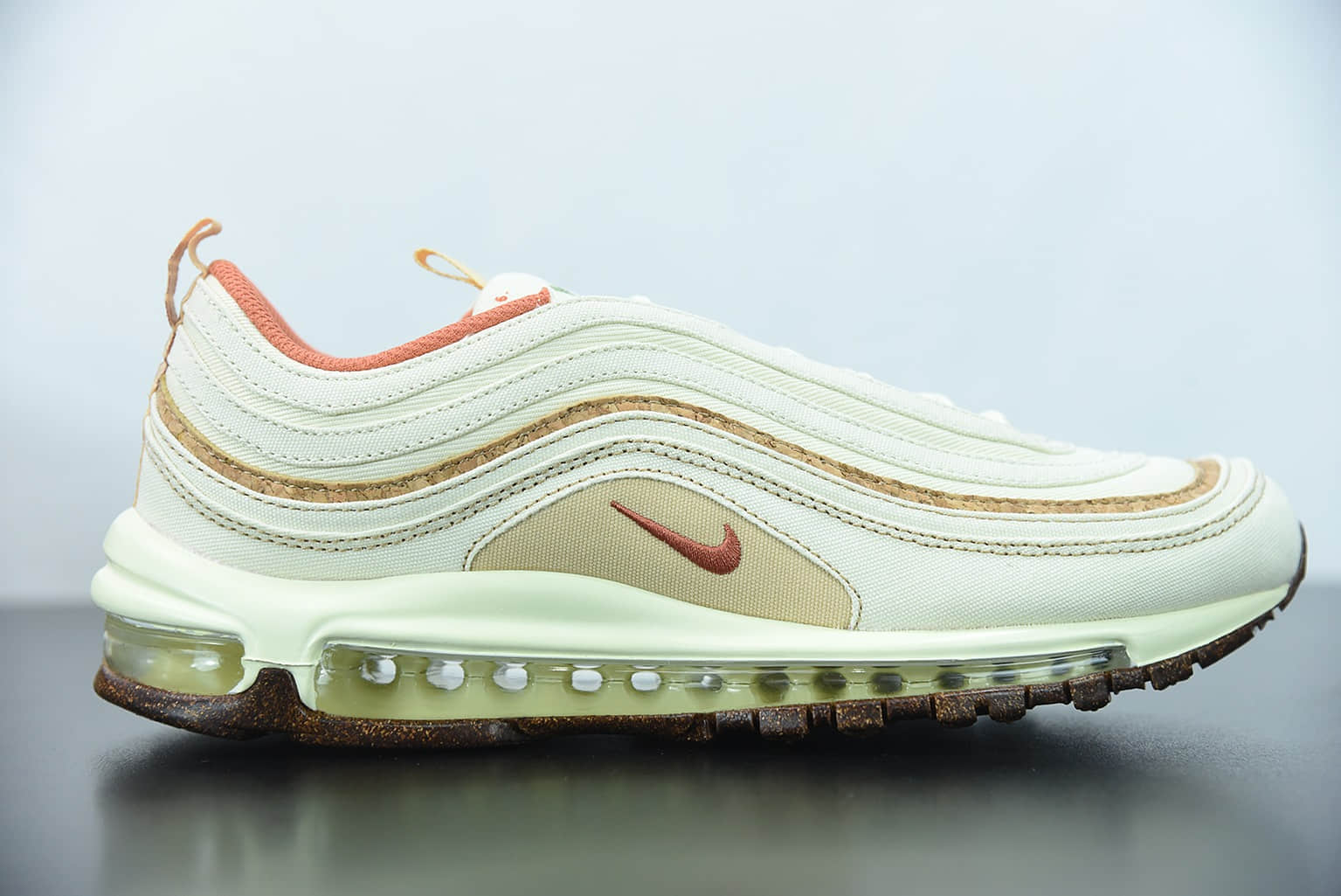 耐克 Nike Air Max 97 Plant Cork Pack 米白刺绣软木塞气垫跑鞋纯原版本 货号：DC3986-100