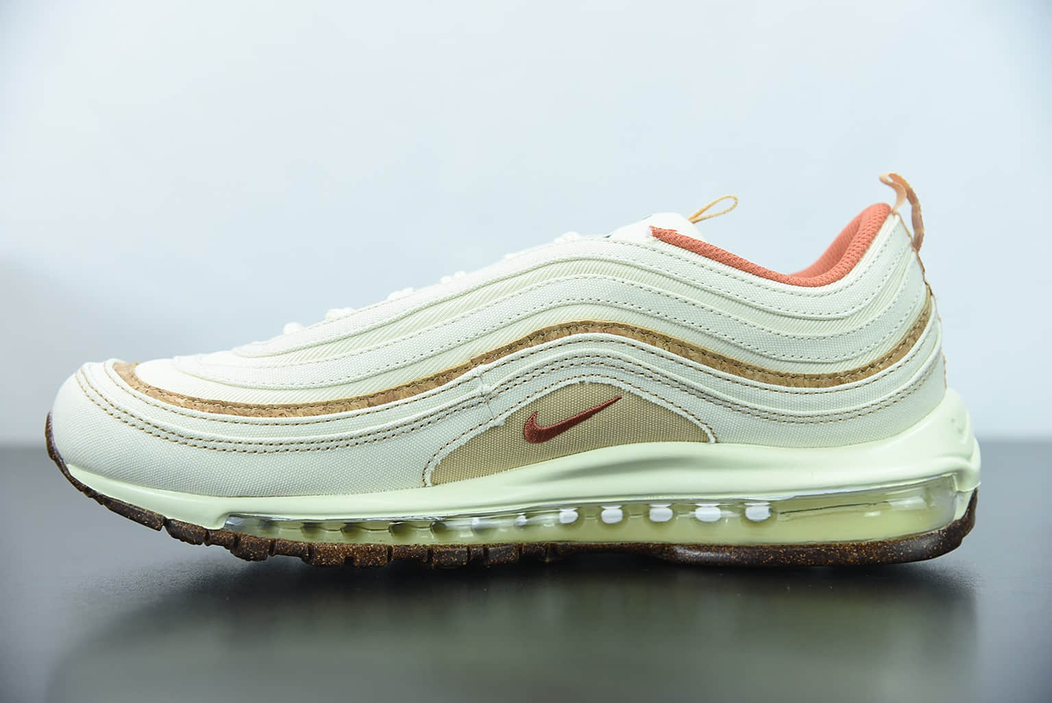 耐克 Nike Air Max 97 Plant Cork Pack 米白刺绣软木塞气垫跑鞋纯原版本 货号：DC3986-100