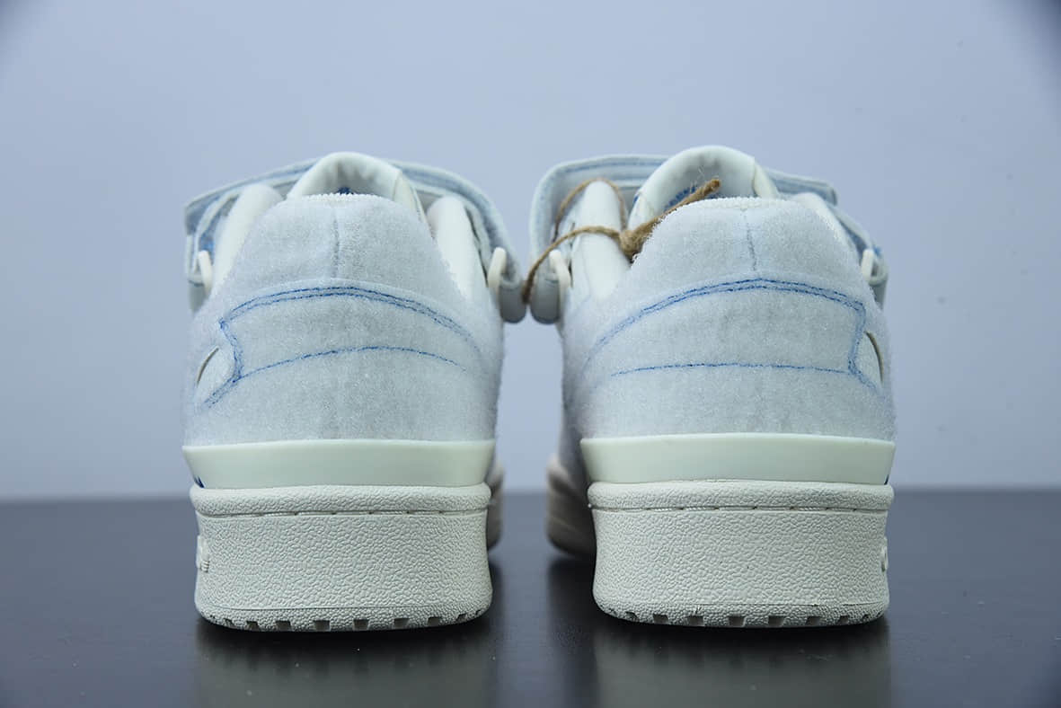 阿迪达斯 Adidas Originals Forum Low白蓝缝线经典魔术贴复古板鞋纯原版本 货号：GX1018