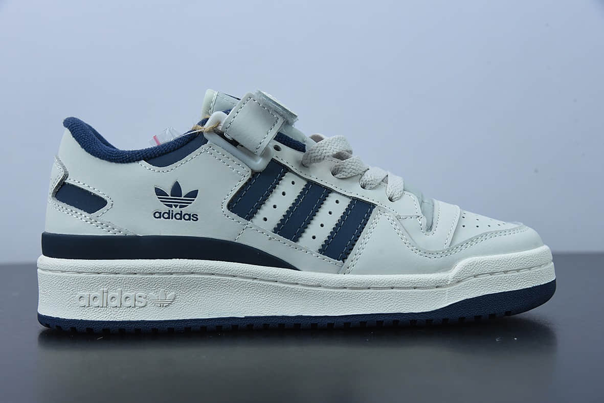 阿迪达斯Adidas Originals Forum 84 Low 灰海军蓝黑曜石休闲文化板鞋纯原版本 货号：GY6553