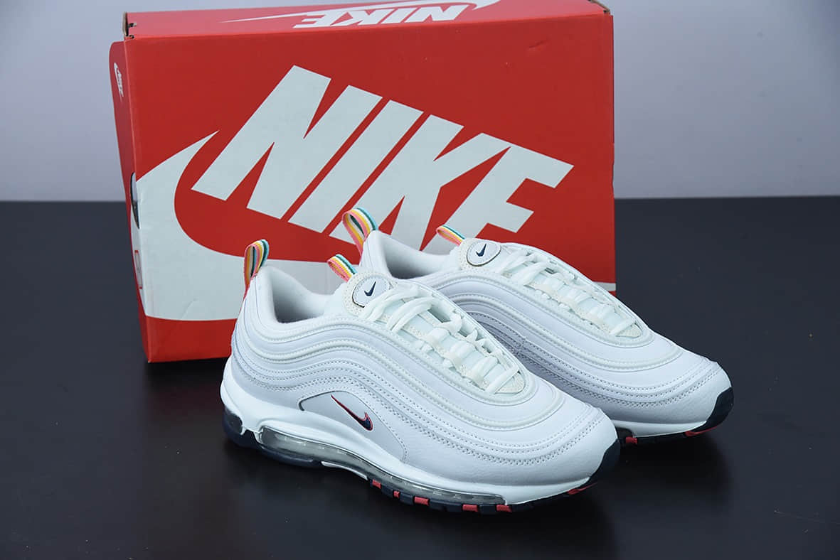 耐克 Nike Air Max 97 “Air Srung”子弹系列彩虹拉环男女休闲跑鞋纯原版本 货号：DH1592-100