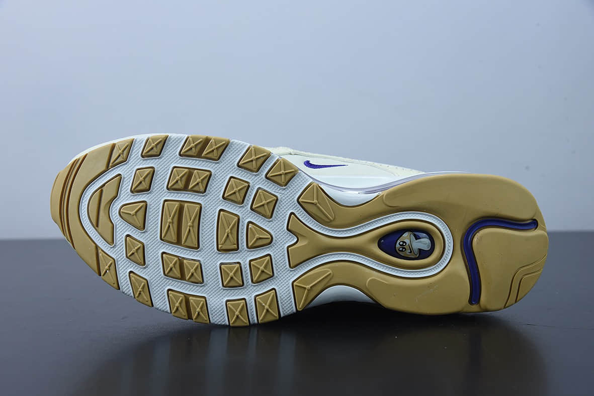 耐克 Nike Air Max 97 Air Sprung Iron Grey 米紫刺绣子弹气垫运动跑步鞋纯原版本 货号：DH4759-200
