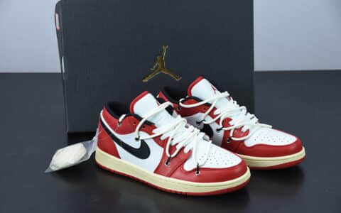 乔丹 Air Jordan 1 AJ1 Low 乔丹1代白红芝加哥低帮篮球鞋纯原版本 货号：553558-118