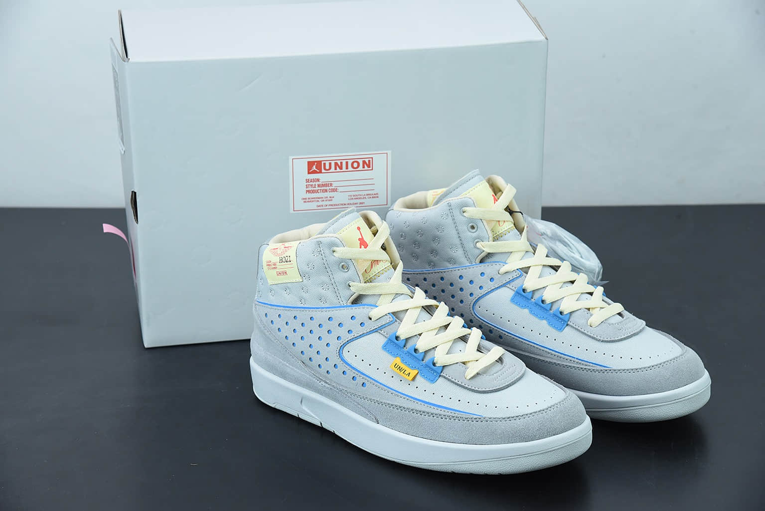 乔丹 Air Jordan OFF-WHITE x Air Jordan 2 Low AJ2 OW联名款灰雾蓝篮球鞋纯原版本 货号：DN3802-001