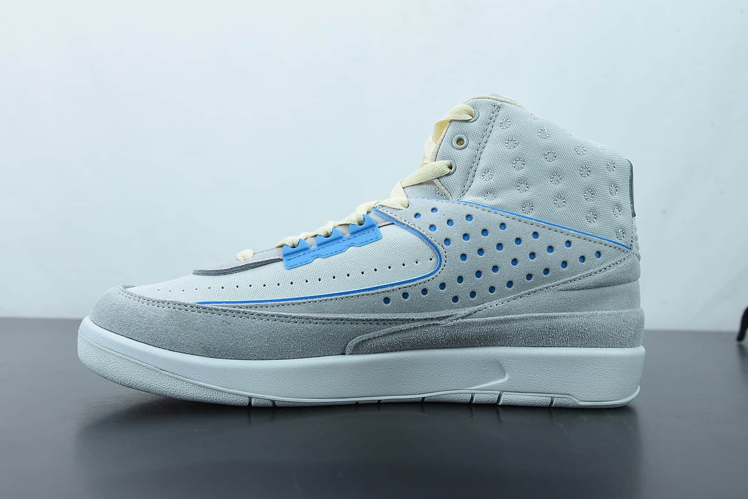 乔丹 Air Jordan OFF-WHITE x Air Jordan 2 Low AJ2 OW联名款灰雾蓝篮球鞋纯原版本 货号：DN3802-001