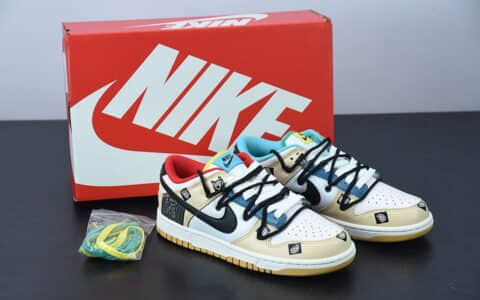 耐克 Nike Dunk Low SE Free .99 米白灰卡其腰果花绑绳SB扣碎篮板时尚休闲板鞋纯原版本 货号：DH0952-100