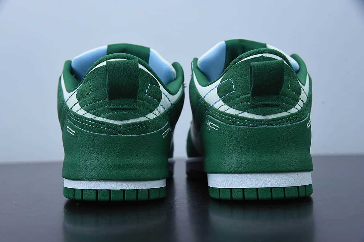 耐克 Nike Wmns Dunk Low Disrupt 2Malachite解构绿孔雀米白蓝双钩轻量扣篮破坏二代系列全新解构风滑板板鞋纯原版本 货号：DH4402-001