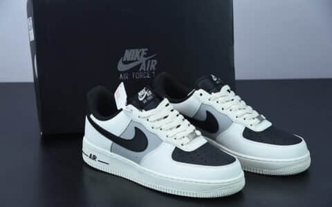 耐克 Nike Air Force 1 Low '07 “米黑灰拼接”低帮空军一号休闲板鞋纯原版本 货号：RS2696-112