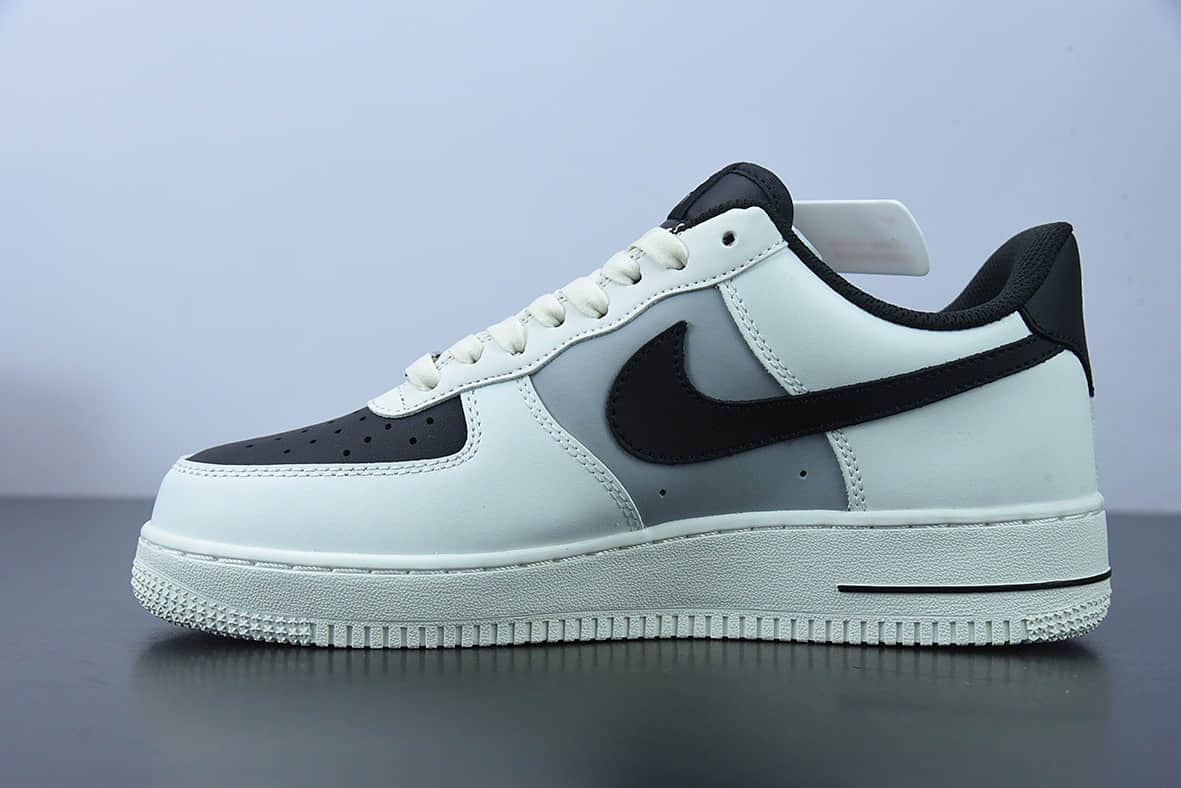 耐克 Nike Air Force 1 Low '07 “米黑灰拼接”低帮空军一号休闲板鞋纯原版本 货号：RS2696-112