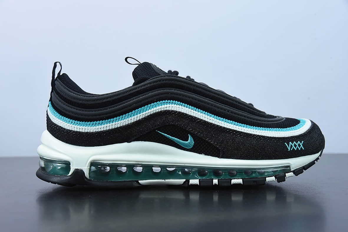 耐克 Nike Air Max 97 OG 白黑绿复古子弹气垫百搭休闲运动慢跑鞋纯原版本 货号：DN1893-001