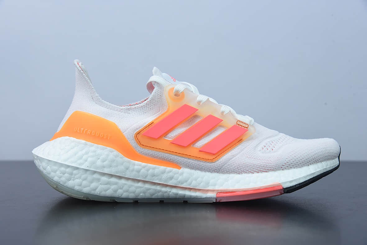 阿迪达斯 Adidas Ultra Boost 22 Consortium白橘新款8.0厚底爆米花跑鞋纯原版本 货号：GX5595